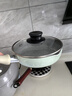 苏泊尔（SUPOR）宝宝辅食锅婴儿奶锅汤锅不粘食品级煮面热牛奶小锅蒸格电磁炉通用 薄荷绿【煎锅】带玻璃盖- 16cm 实拍图