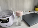 富光玻璃杯女双层隔热迷你小号容量透明花茶水杯子 粉色210ml 实拍图