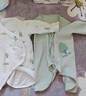 童泰婴儿连体衣新生儿衣服四季0-6月初生宝宝哈衣爬服纯棉内衣2件装 绿白小树（四季款） 59cm (建议1-3个月身高55-60cm) 实拍图