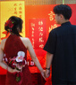 红发夹订婚布置全套2026新款背景kt板装饰婚宴摆台高级定制加大出阁墙 【次日达】2.2m高-超值摆台款-天作之合 实拍图
