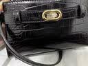 CHARLES&KEITH鳄鱼纹凯莉包手提斜挎婚包包女包生日520礼物CK2-50270880-1 Black黑色 S 实拍图