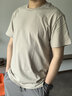 【京东直采】重磅纯棉 圆领短袖男款t恤衣服女士t恤服装真5折专场 海鸥灰（短袖） 3XL （155-170斤） 实拍图