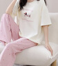 猫人睡衣女士夏季2026新款纯棉薄款凉感短袖可爱甜美家居服粉色XL 实拍图