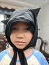 时鸟小恶魔遮阳帽子女防晒紫外线大帽檐2026新速干绑带猫耳朵披肩一体 紫色小恶魔【主图同款】 晒单实拍图