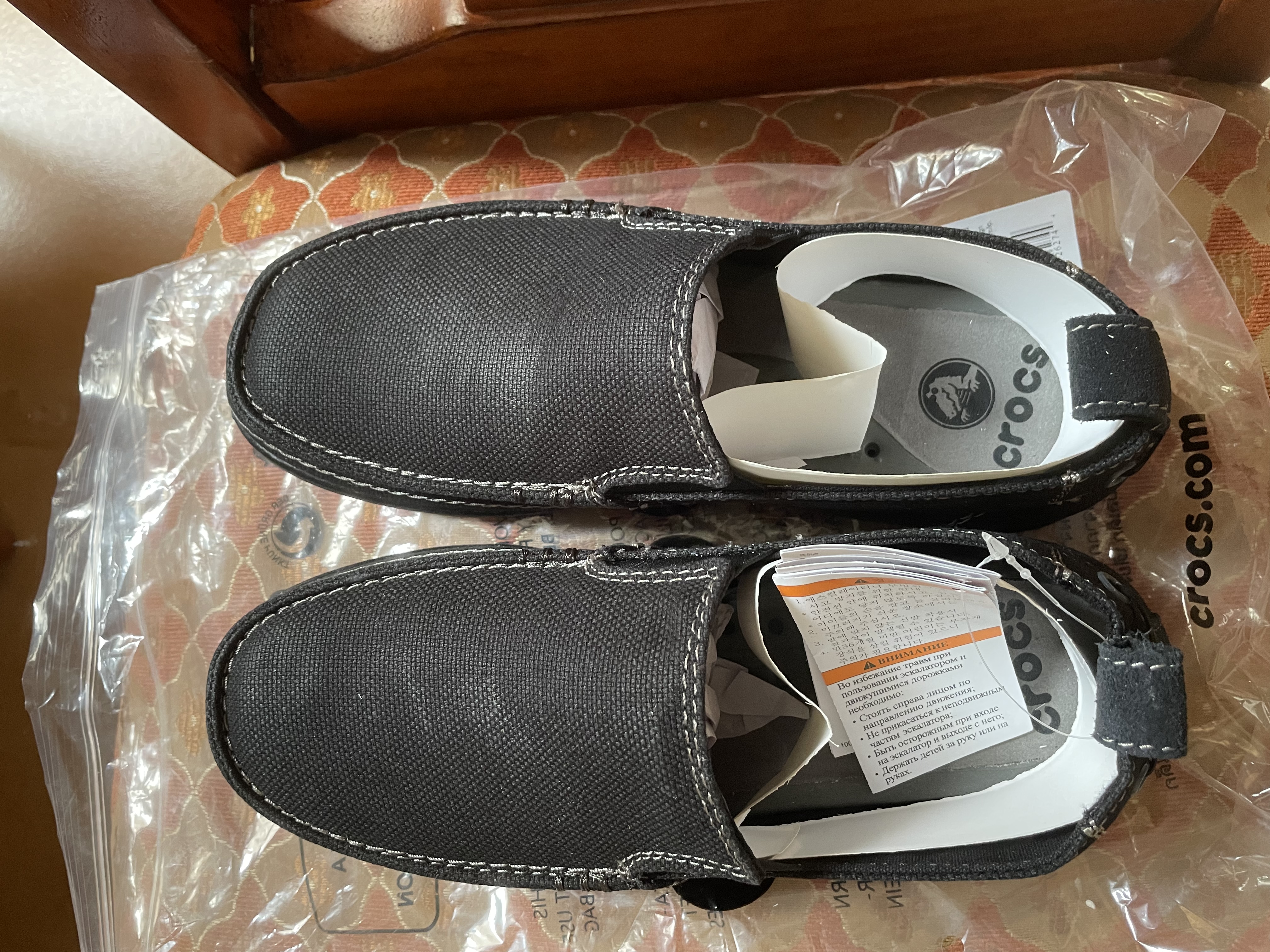 男鞋帆布鞋沃尔卢户外懒人鞋一脚蹬休闲低帮鞋11270 沃尔卢-黑色-crocs 41 (260mm) M8W10 实拍图