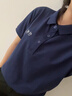 吴衣斯冰丝polo衫定制工作服印字logo文化广告衫工衣订做t恤聚会工服 600冰离子藏蓝色可定制 2XL 实拍图