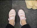 红蜻蜓妈妈凉鞋夏季软底防滑中老年凉鞋不累脚平底鞋WJK24842 杏色40 实拍图
