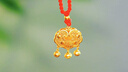 中国黄金（CHINA GOLD）平安锁黄金项链男女足金吊坠长命锁挂坠618节送生日礼物婴儿宝宝 【京速达】平安锁吊坠【红绳】约1.5g 实拍图