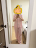 维多利亚的秘密杨幂同款宅度假系列水光绸印花短袖凉感睡衣家居服七夕情人节礼物 08T7裸粉羽毛-短袖短裤 11262802 XS 实拍图