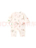 英氏（YEEHOO）婴儿衣服新生儿衣服婴儿连体衣0-3个月5A抗菌乳木果润肤衣 实拍图
