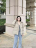 波司登冬羽绒服女士修身短款休闲加厚脱卸帽立领休闲百搭外套 实拍图