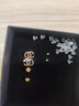 BJYLS999足银玫瑰花耳钉女养耳洞耳线耳环不易过敏免摘纯银耳饰送女友 999足银玫瑰花金色 一对（耳钉款） 实拍图