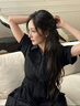 斐乐 斐乐官方女装梭织工装连衣裙夏季时尚凉感防晒收腰裙子 正黑色-BK 3XL 185/100A/XXXL 实拍图