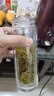 双层加厚玻璃杯高硼硅保温杯带茶隔男士水杯茶水分离耐热450mL 双层加厚-钢本色300ml 实拍图