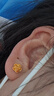中国黄金（CHINA GOLD）18K金玫瑰花耳钉女款花朵直针款耳饰品情人节生日礼物送女友爱人 【今/次日达】18K玫瑰花耳钉 实拍图