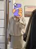 自巧小个子miu系宽松短款立领外套女秋新款夹克休闲百搭上衣 沙砾色 M （尺码：4） 实拍图