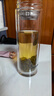 苏泊尔（SUPOR）玻璃杯茶水分离男款水杯双层高硼硅耐高温大容量泡茶杯子生日礼物 行砚黑400mL 实拍图