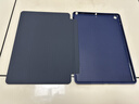 ALittleFlower适用iPad9/8/7代保护壳套2021/2020/2019款保护壳10.2英寸苹果平板三折支架超薄全包防摔深蓝色 实拍图