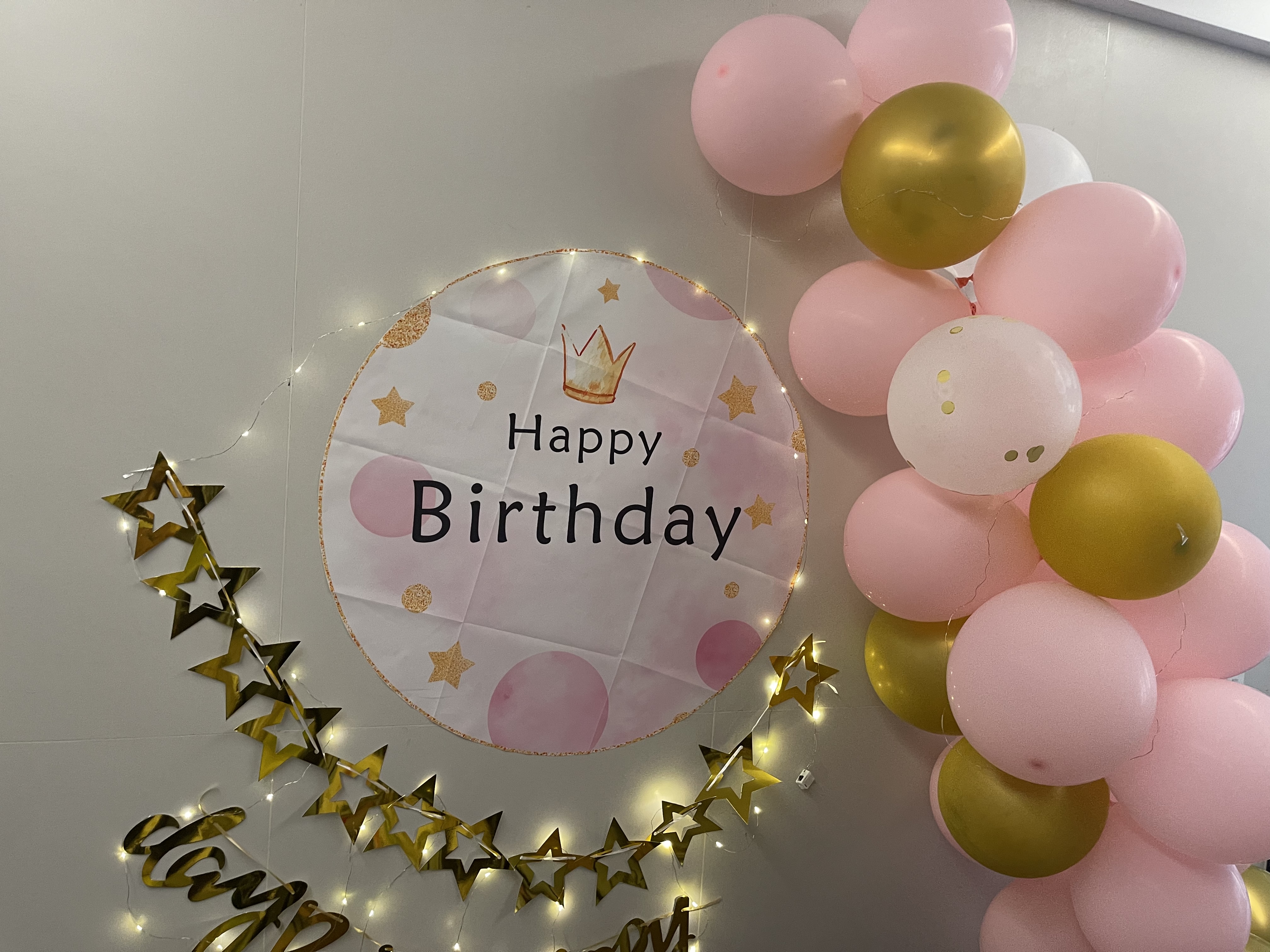 演绎 生日场景布置女孩生日装饰气球儿童生日快乐派对背景墙氛围布置 实拍图