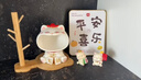 杞乐招财猫乔迁礼物入户玄关摆件客厅钥匙收纳置物架搬家新居礼品装饰 铃铛猫+置物架+相框+小摆件 实拍图