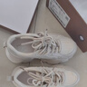 骆驼（CAMEL）老爹鞋女网布皮面拼接双系带厚底休闲鞋 L24S283079 杏色 36 实拍图