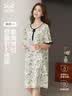 猫人【100%纯棉】女士睡衣女带胸垫睡裙春夏可外穿新中式家居服新品 实拍图