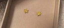 六福珠宝 黄金耳钉栀子花足金耳环520礼物女 计价G01G0027DS 约1.00克 实拍图