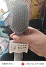 名创优品（MINISO）梳子立式长柄气囊梳气垫梳按摩梳造型梳生日礼物 紫菂灰+清洁刷 实拍图