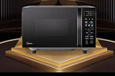 美的（Midea）微波炉烤箱一体机 小型家用平板易洁烧烤智能解冻20升微波炉  光波加热 钻石背板（M1-L201B） 实拍图