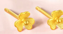 周六福小金花足金999黄金耳钉女520礼物计价AC090379 一对 约0.67g 实拍图