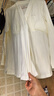 嫚熙春夏款哺乳衣外出纯棉孕妇自带胸垫喂奶睡衣月子服产后家居服 黄L 实拍图