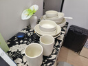 瓷魂 陶瓷餐具套装芝麻釉碗碟套装乔迁碗盘勺套装大汤碗 白色22件套 实拍图