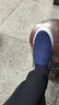 回力帆布鞋男士低帮百搭休闲鞋一脚蹬懒人套脚运动鞋 WXY-903 藏青40 实拍图