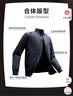 海澜之家三防夹克男轻商务经典印花棒球领外套男春秋款 黑色60 3XL 190/104A 推荐181~196斤 实拍图
