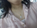 周大生【生日礼物】18K黄金项链O字链锁骨链素链叠戴彩金送女友妈妈 实拍图