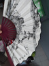 中国风10寸丝绸大绢扇子古风折扇汉服手工男霸气折叠扇竹儿童夏天 折扇古风折扇【淡泊明志】 日用扇 实拍图