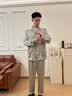 DOEO2026新款真丝睡衣男夏薄款送男友轻奢高级感桑蚕丝家居服礼盒套装 银杏【长袖+长裤】 M 100-120斤 实拍图