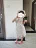 La Chapelle拉夏贝尔女童连衣裙2026新品洋气儿童夏装公主裙宝宝夏季无袖裙子 米色 送帽子 160 建议身高151-160cm 实拍图