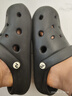 朴西沙滩休闲洞洞鞋女士EVA厚底增高情侣凉鞋男 珍珠黑 37-38  实拍图