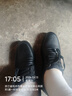 红蜻蜓男鞋平底牛皮真皮休闲鞋男圆头商务正装皮鞋男WTA306871黑色42 实拍图