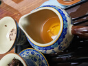 不拙汝窑三才盖碗青花瓷茶碗防烫茶具分茶器带茶漏过滤网盖碗三件套 实拍图