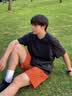 迪桑特（DESCENTE）TRAINING系列男士冷感纱线抗菌透气梭织短裤 DO-深橘色 L (175/84A) 实拍图
