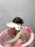 马博士婴儿洗头帽儿童洗澡帽浴帽宝宝洗头神器可调节护耳洗发帽米色 实拍图