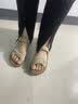 卓诗尼凉鞋女2026年夏季新款软底舒适休闲妈妈鞋不累脚平底魔术贴沙滩鞋 杏色 37  【现货速发】 实拍图