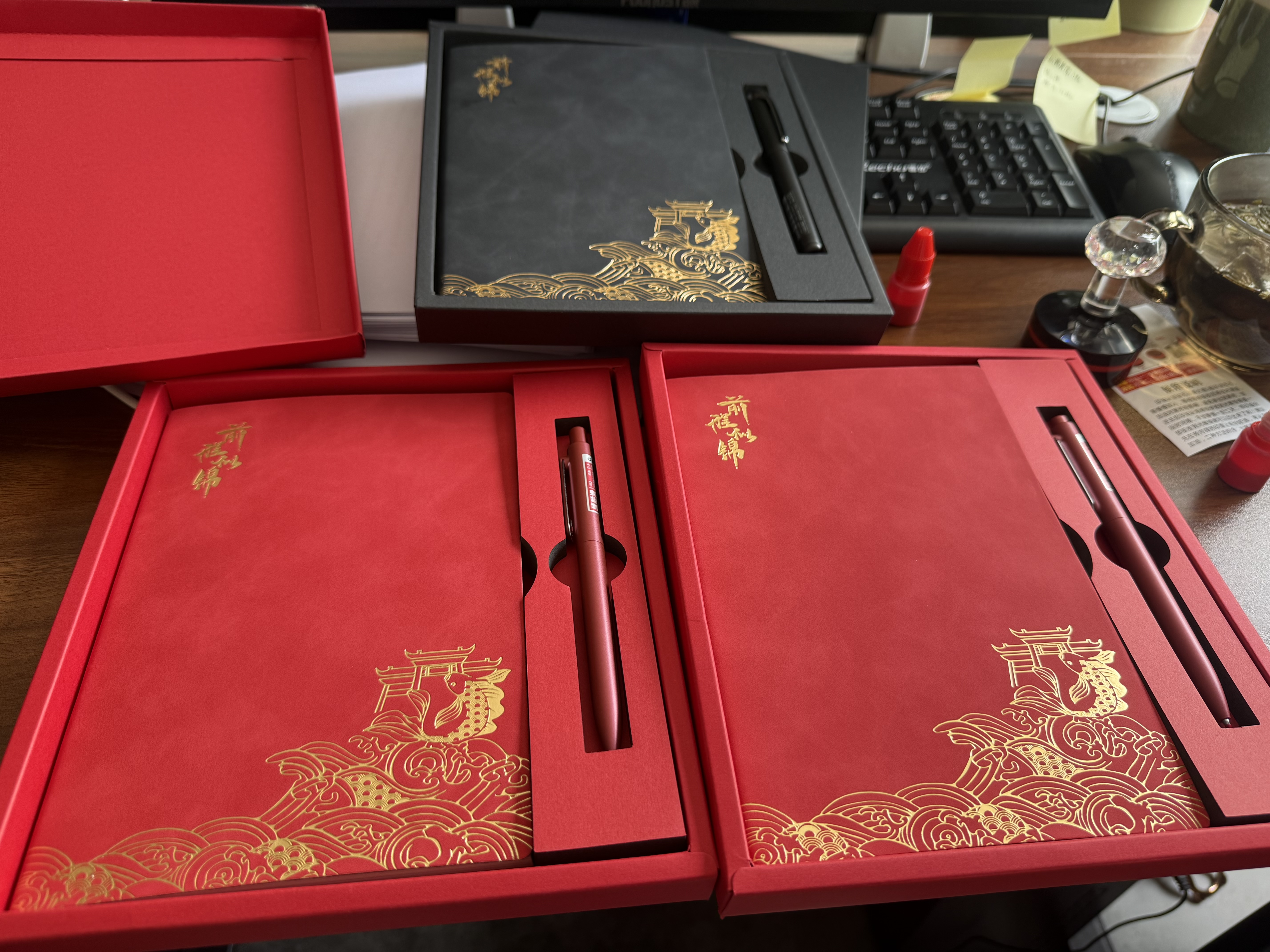 得力（deli）【教师节礼物】A5国潮风文创伴手礼笔本礼盒套装高颜值记事本文具客户企业商务礼品礼物耀黑款BP85 实拍图