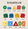 COODORA蒙氏早教玩具形状配对1-3岁宝宝玩具益智几何套柱嵌板生日礼物 实拍图