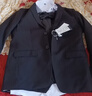 罗蒙西服套装男士商务修身西装男职业正装小西服新郎伴郎结婚礼服外套 黑色双扣【西服+西裤+衬衫】 6XL /200【190-205斤】+7件礼品 实拍图