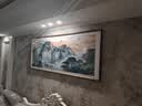 良木旭日东升山水画靠山图适合客厅东墙的挂画办公室挂画沙发背景墙画 A-旭日东升·紫气东来 120*40cm/高清微喷 雅致红木色直角实木框+油画布+有机玻璃 实拍图