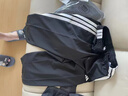 阿迪达斯（adidas）长裤男女春季宽松透气直筒裤跑步运动防风休闲裤  黑白 2XL 实拍图