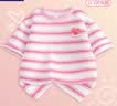 唐狮（TonLion）女童纯棉短袖t恤2026夏季新款舒适透气条纹半袖上衣 粉色女孩 140 实拍图